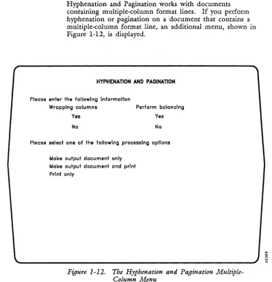 Figure 1-12, multiple-column format line, an additional is displayed. 