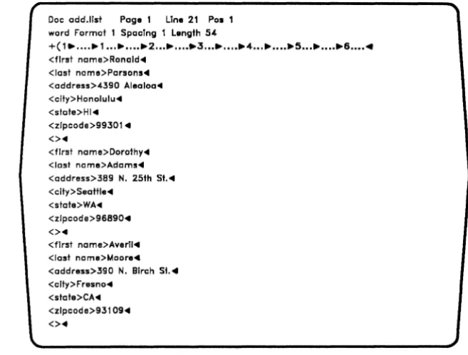 Figure 1-1. A Sample List Document 