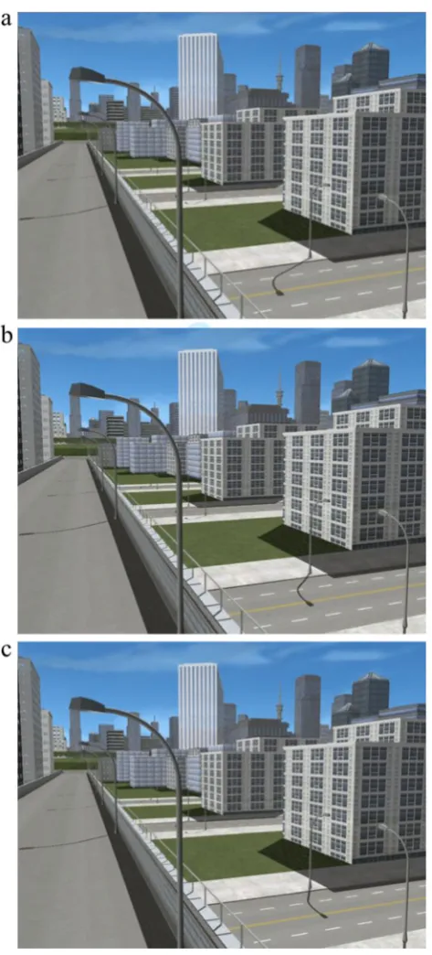 Fig. 3 Example versions of Scene 3. a Version 4, inconsistent. b Version11, consistent
