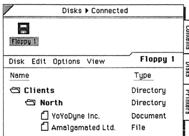 Figure 3: Available Disks Page of Connections Notebook 