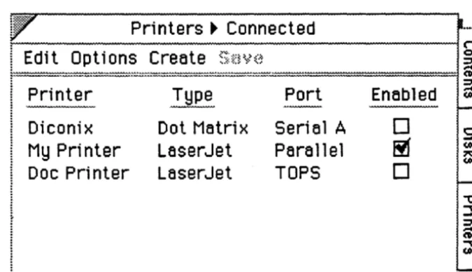 Figure 7: Connected Printers Page 