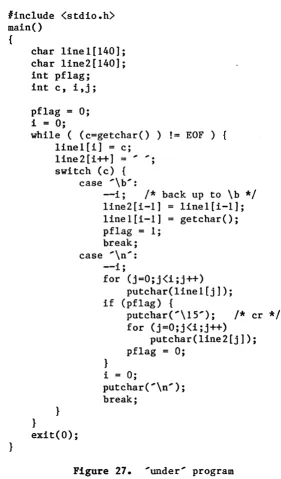 Figure 27. 'under' program 
