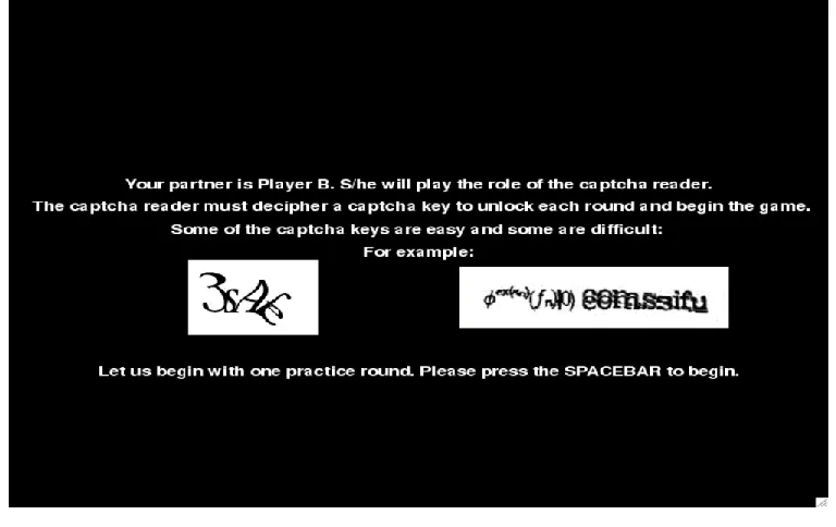 Fig. 1. Sample Captchas. In the instruction phase, participants were presented with examples 