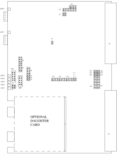 Figure 2-4.   10BaseT Condor Motherboard Layout (PB04221-001)