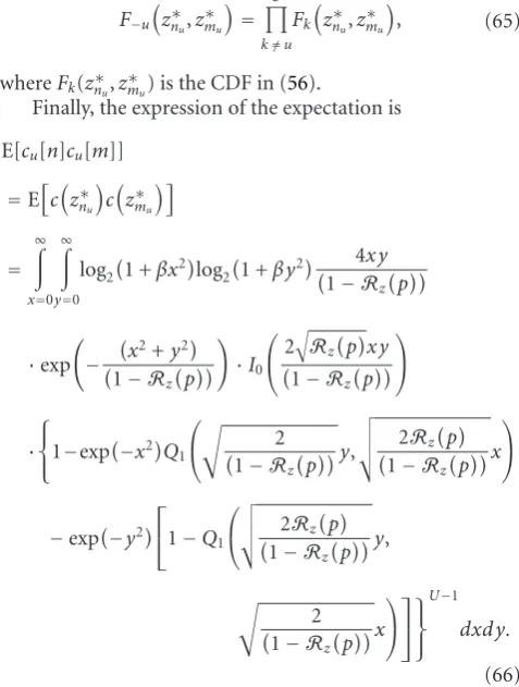 Figure 8: Achievable users’ rates with Proportional Fair schedulingin a time-correlated channel with exponential ACF of parameter ρ.Three users with γu = 5,7,12 dB, respectively