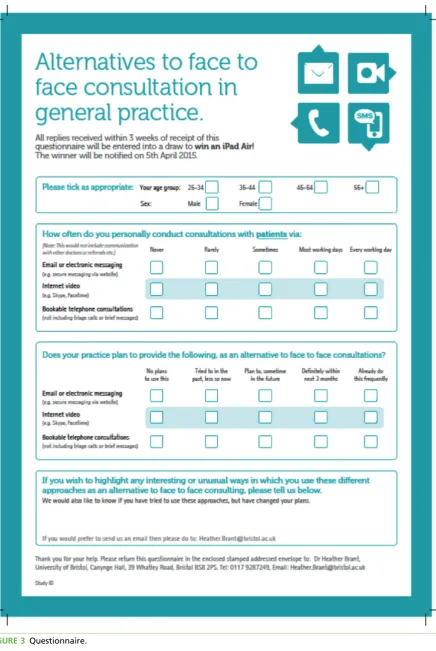 FIGURE 3 Questionnaire.