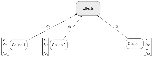 Fig. 2 The cause-effect structure
