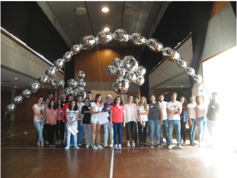 Fig. 2.2   Celebration of the construction of the first arch of the structure (photo: 