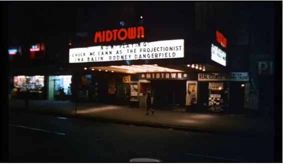 Figure 1.21. The revelation of the marquee shows ‘The Projectionist’, a film in The Projectionist