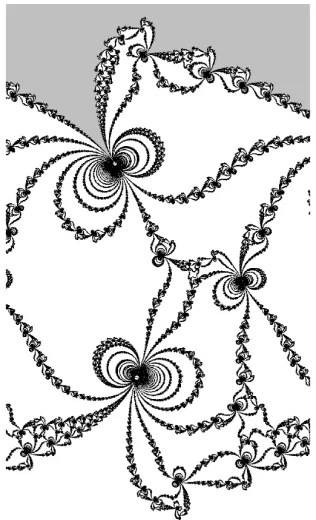 Figure 6b. Detail of 6a: one period from top of the bottom component of ⌃ \ B