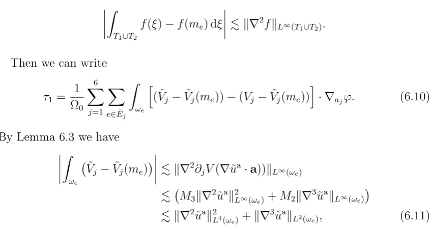 iFigure 10.results from the fact thatTo estimate �+ :={T ∈ TC | dist(T, Ωi) ≤ 1/2}. Note that the second-order error ∇2u˜a ua is a piecewise linear nodal interpolant of ˜ua on a uniform τ, we employ the following second-order mid-point estimate.