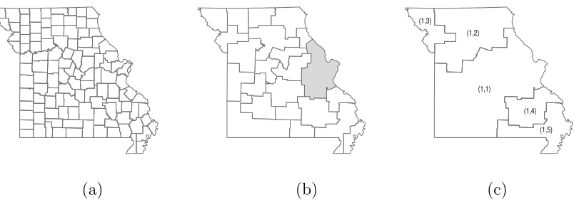 Figure 2: Multiscale structure for the state of Missouri (Ferreira et al., 2011) by resolution