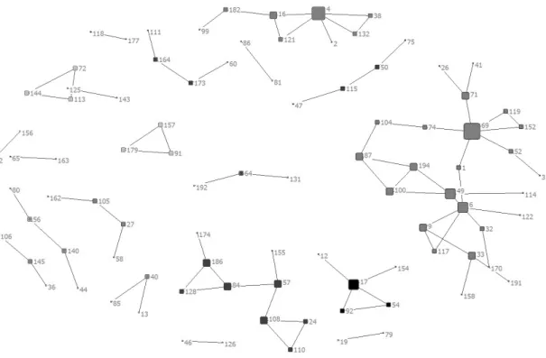 Figure 2b. The network of the IT sector 
