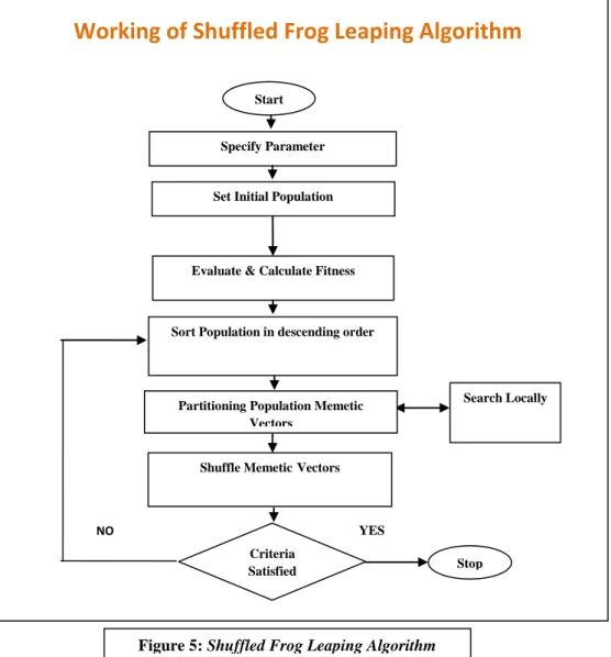 Figure 5: Shuffled Frog Leaping Algorithm 