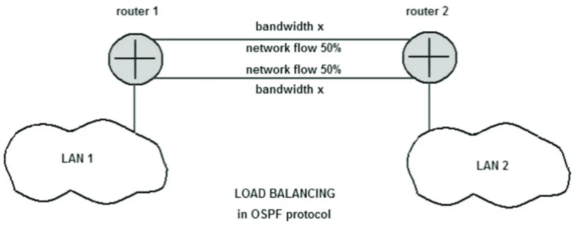 Fig. 3. Load balancing in OSPF protocol.