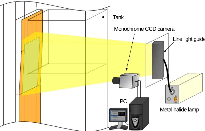 Fig. 6. Schematic of the system for visualizing bubble-wall attachment. 