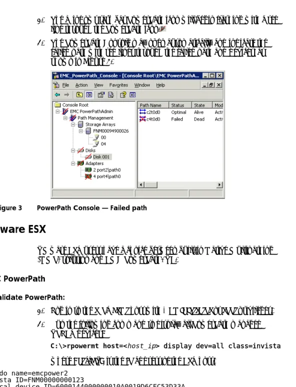 Figure 3  PowerPath Console — Failed path 