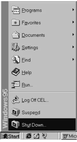Fig. 2-3 : Shutdown Dialog Box Options