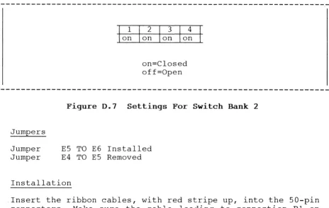 Figure 0.7 Settings For Switch Bank 2 