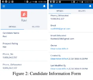 Figure 2: Candidate Information Form 