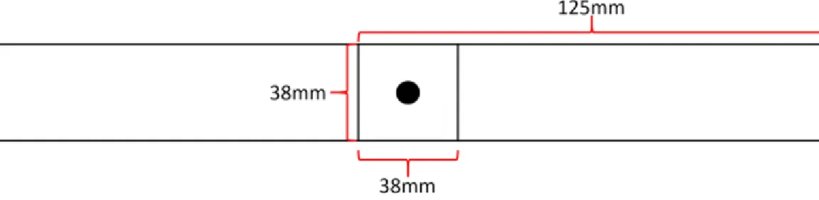 Figure 6. Lap shear test specimen coupons geometry (AWS D8).
