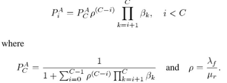 Fig. 8. Aggregated Markov chain for the exact model of Fig. 4.