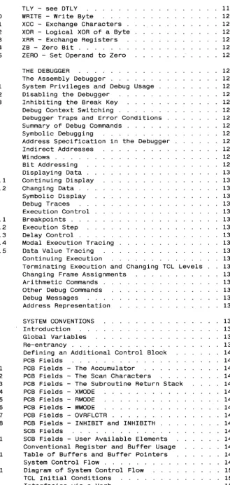 Table of Buffers and Buffer System Control Flow . . . Diagram of System Control 