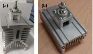 Fig 6: Single sided heatsink and box clamp assemblies for the press-packprototype: (a) Large heatsink (b) Small heatsink