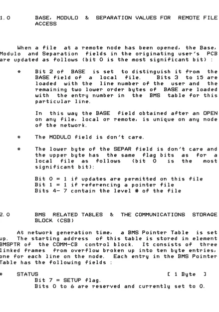 table is stored in element It consists o~ three into ten byte entries, 