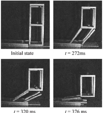 Fig. 8. Collapsing process of the AA structure during the simulation
