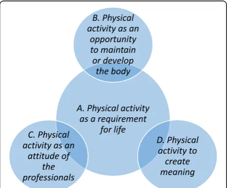 Fig. 1 The outcome space for older people’s and professionals’perceptions of the concept of physical activity