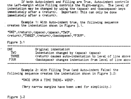 Figure 3.1 ONE -----------~---~--------------~--------~----------~-------Original indentation ---------
