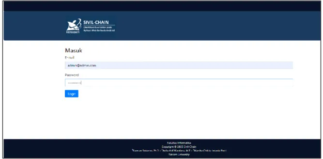 Figure 7. Login page web 