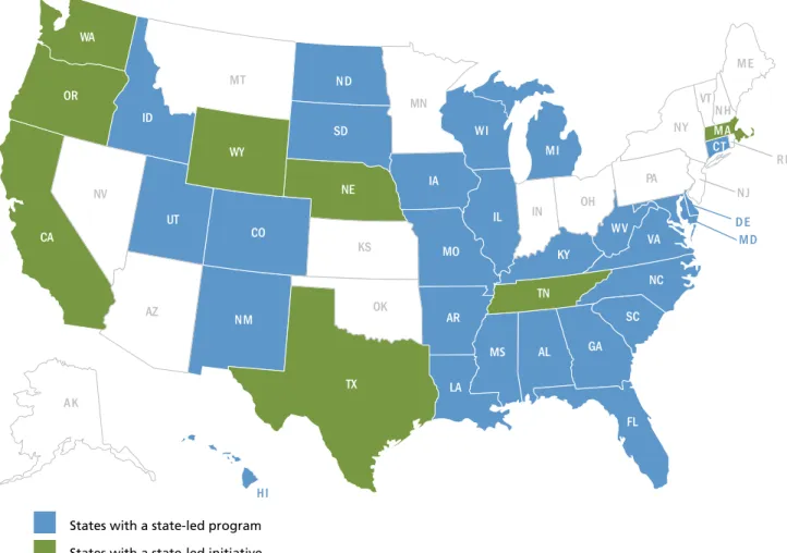 Figure 2: States with State-led Online Learning Programs and Initiatives