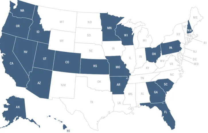 Figure 3: States with Full-time, Multi-district Online Programs