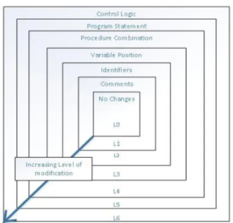 Figure 1.   Program Plagiarism Modification (Faidhi and Robinson  (1987)) 