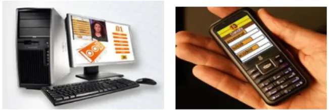 Fig. 3. Example of visual elements cards put it in a device interface. 