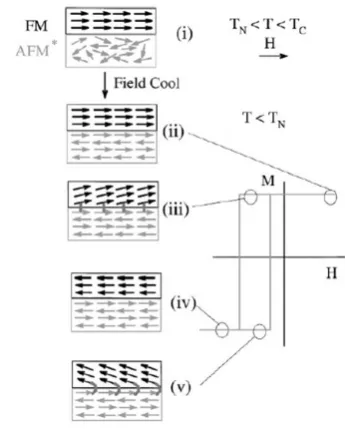 Figure 2.6: Cross sectional view of the domain wall structure: a) Bloch domain wallin thick ﬁlms; b) Neel domain wall in thin ﬁlms; reproduced from [28].