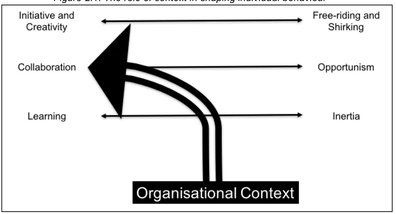 Figure 2.1: The role of context in shaping individual behaviour 