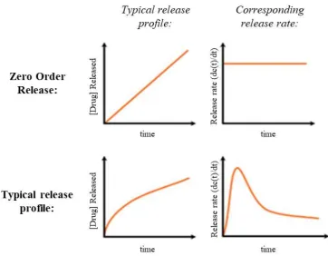 Figure 1.13: Graphical representation of an idealistic zero-order AI release profile vs