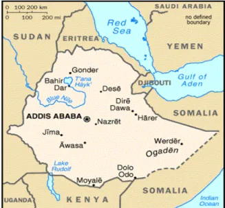 Figure 1 Map of Ethiopia