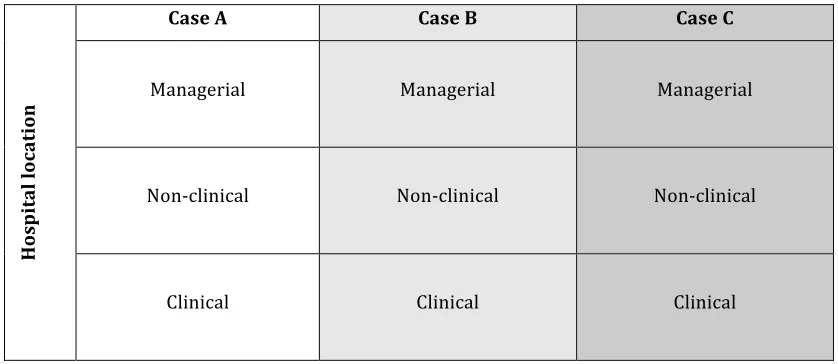 Table 6 A matrix representation of the three vertical levels of participants within each case 