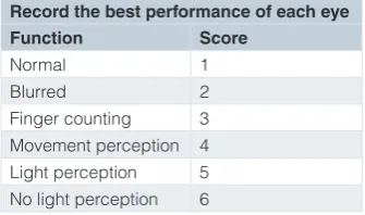 Table 3. simple visual assessment.