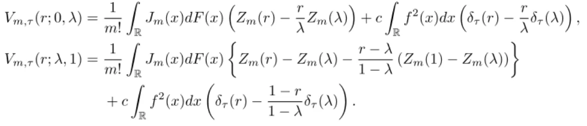 Table 1: Simulated critical values for the distribution of T (1, τ 1 , τ 2 ) when [τ 1 , τ 2 ] = [0.15, 0.85]