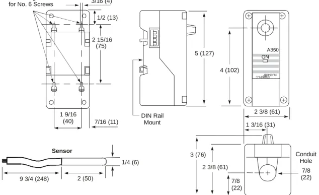 Figure 3: A350A/B Control Dimensions, in. (mm) 