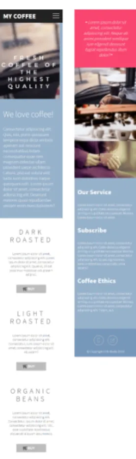 Figure D.1: A Screenshot of how the website looks on a mobile sized screen. The design is continuously vertical.