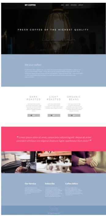 Figure D.2: A Screenshot of how the website look on a desktop sized screen