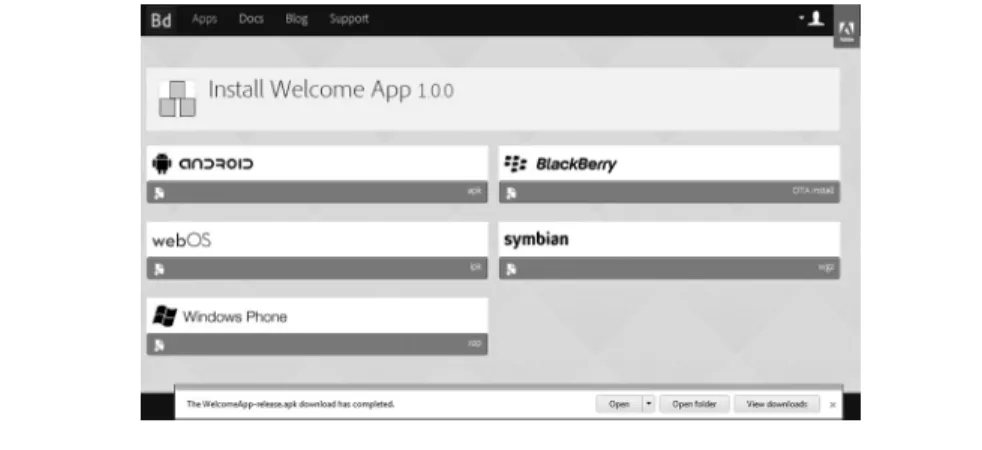 Figure	4.11	 Saving	the	Android	build	on	a	local	machine.