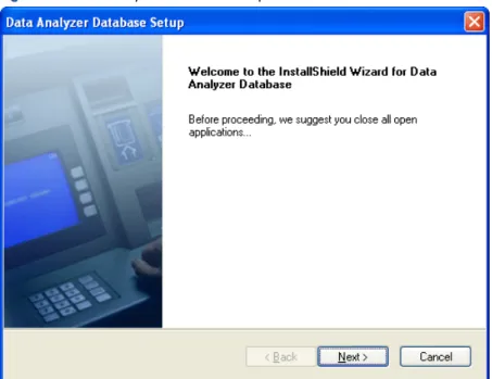 Figure 2-2 Data Analyzer Database Setup Welcome Screen 