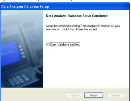 Figure 2-11 Data Analyzer Database Setup Completed Screen 
